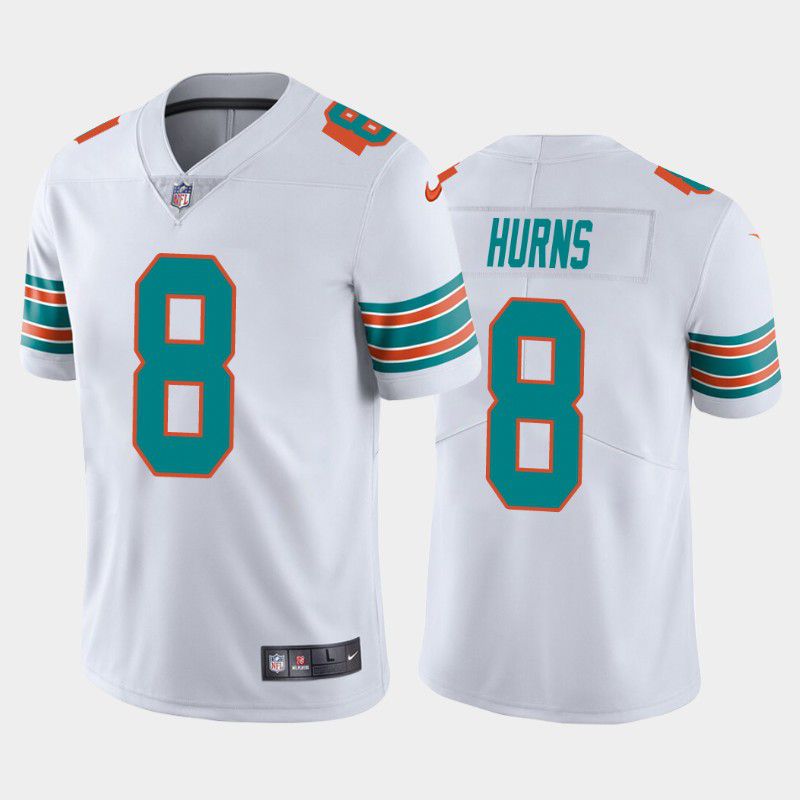 Men Miami Dolphins #8 Allen Hurns Nike White Limited NFL Jersey